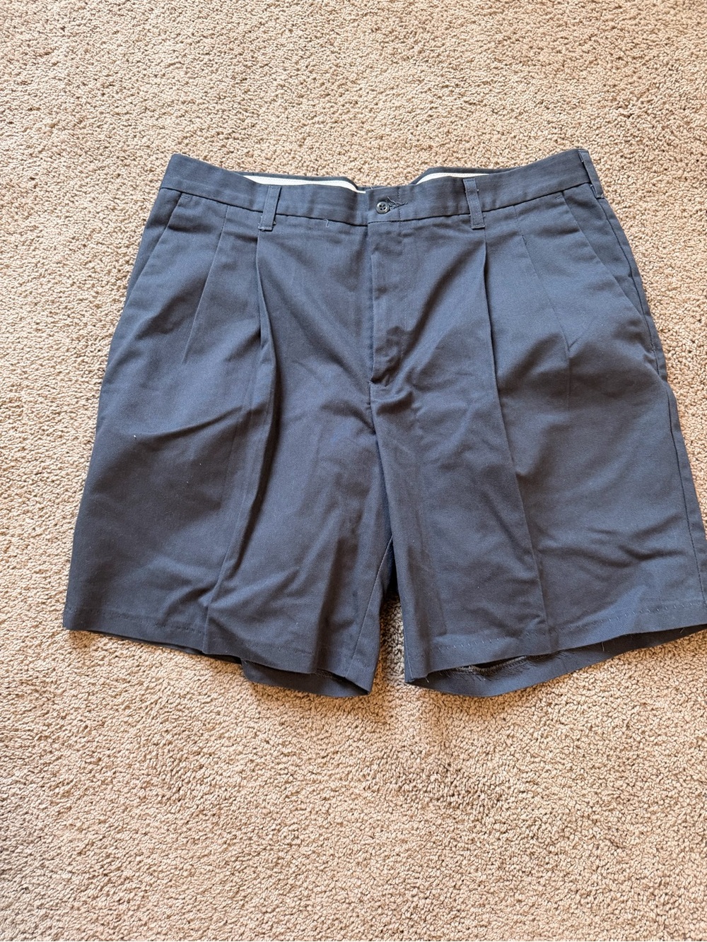 Men's Flat Front Navy Dress Shorts